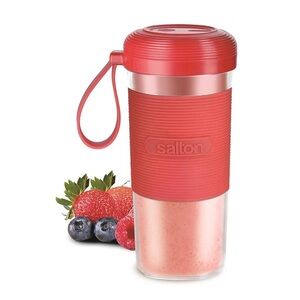 BNIB Salton Portable Red Handheld Blender